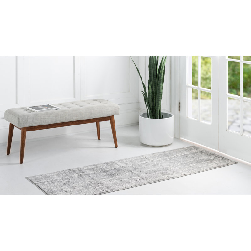 Tapis gris Longford, Tapis de couloir 2 pi 2 po x 12 pi
