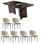 Light modern simple rectangular rock table