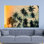 «Tropical Paradise: Palm Trees Glass», reproduction d'art sur toile, 1P