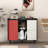 Modern Sideboard Buffet Cabinet With Unique Panel Styling, 2 Drawers, And 2 Open Compartments For Kitchen And Dining Room-361189221
