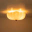 3-Light Milky White Glass Semi-Flush Mount 
