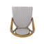 Chaise bistro française de 2 pièces - structure en aluminium, blanc et gris, finition extérieure 2 en aluminium léger, blanc / gris