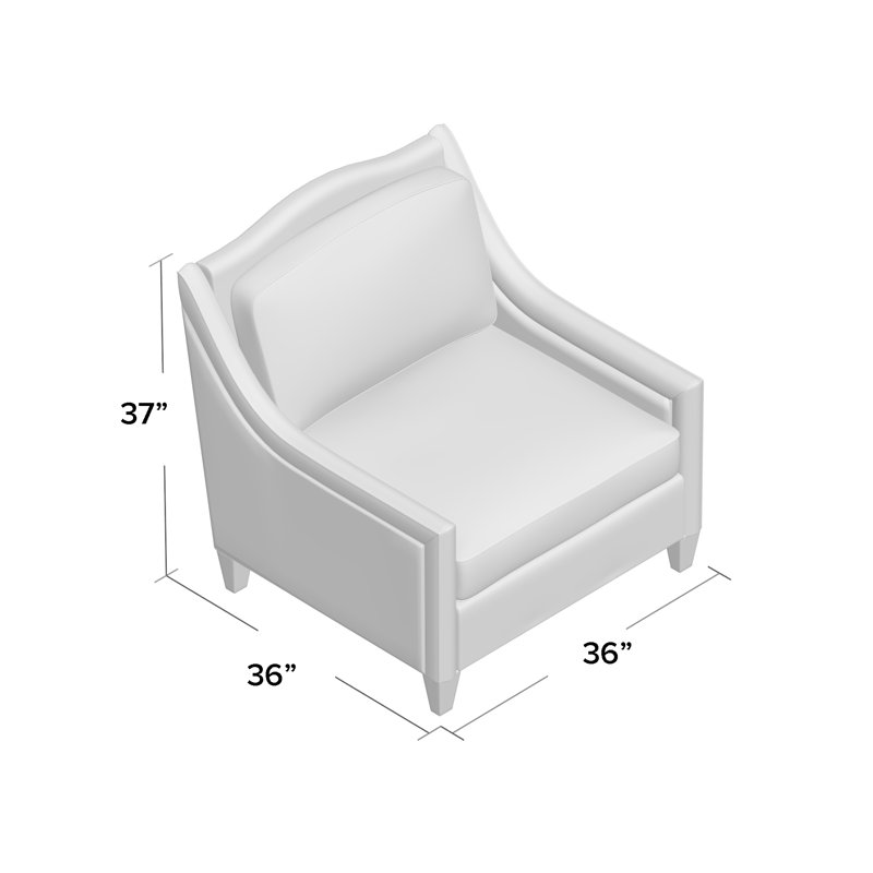 Jill Upholstered Accent Chair, Sachi Ricepaper