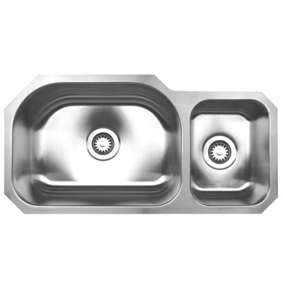 32.75" L x 16.75" W Double Basin Undermount Kitchen Sink