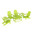 Laguna 7-Piece Foldable Outdoor Adirondack Chair with Table