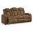 Faux Leather Power Reclining Sofa-1782957595