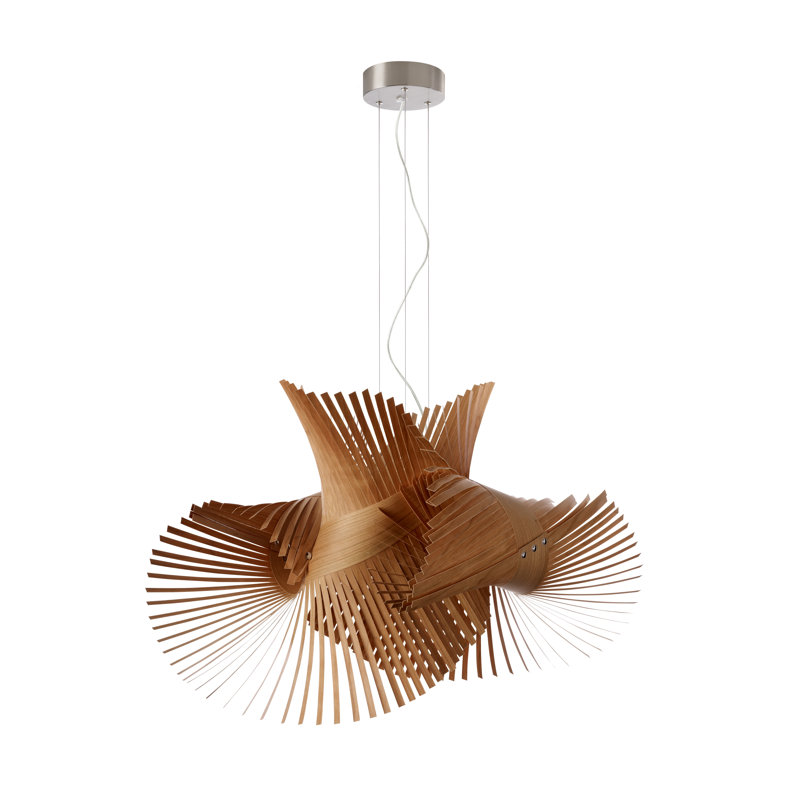 Minimikado 1 - Light Pendant, E26, Natural Cherry