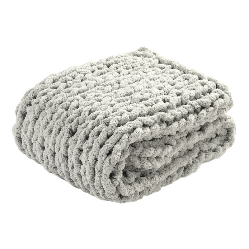 Jeté douillet Ottavina, L 40 po x L 50 po, Gris clair