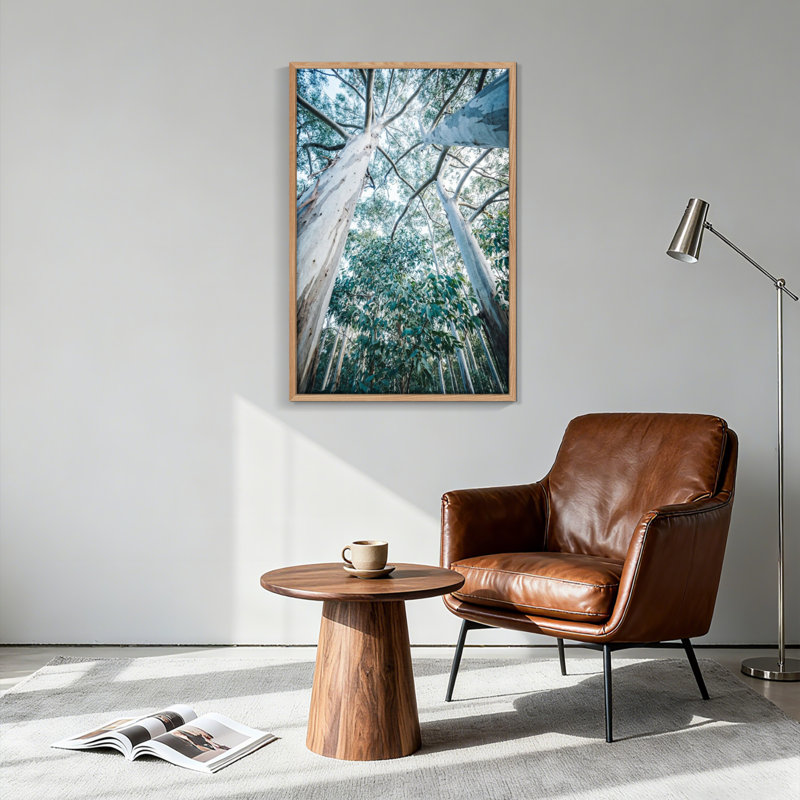 Ensemble de 1 tableau sur toile représentant la canopée d'un arbre, 30"H x 20"W, Naturel