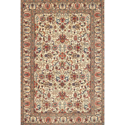 Tapis brun/bleu/gris traditionnel Ayman