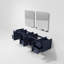 Geneva 84 in W x 22 in D Double Bath Vanity and 36 in LED Mirrors-2075362443