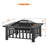 36" Square 3-in-1 Fire Pit Table with Spark Screen Poker