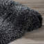 Tapis noir / argent / gris fait à la main Petrey-2030790516