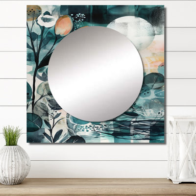 Nickolie - Boho Feather Square Mirror For Wall Art Decor