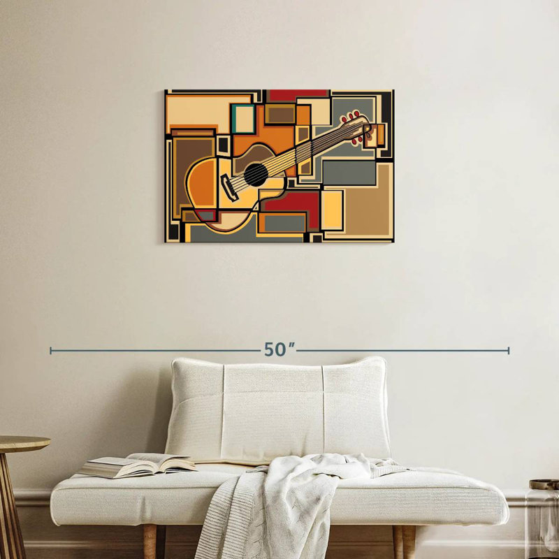 Abarca, guitare, abstrait, H 20 po x l 30 po