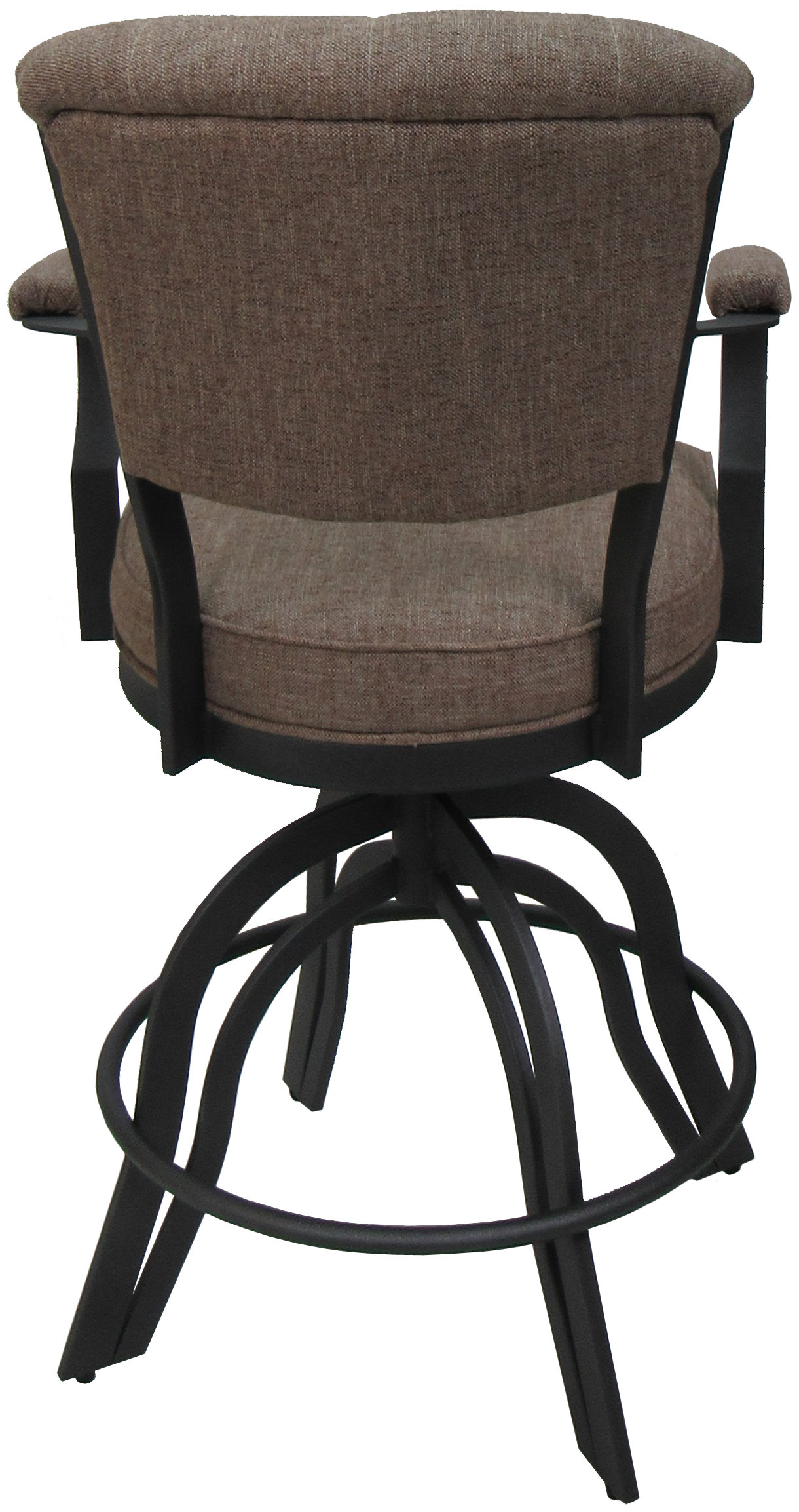 Canora Grey Beaston Swivel Upholstered 26'' Counter Stool with Metal ...