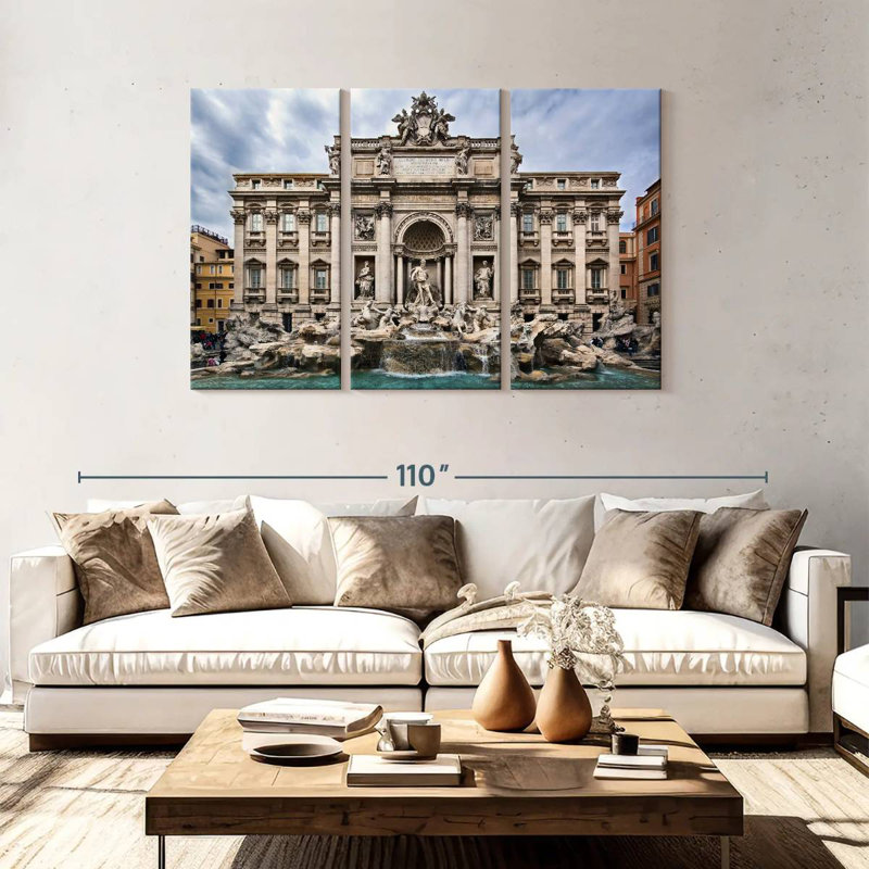 Syd Italian Trevi Fountain, 48" H x 74" W