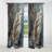 Gold Feather Wanderlust III - Glam Feather Curtain - Blackout Floral Curtain - 1 Panels-1330864190