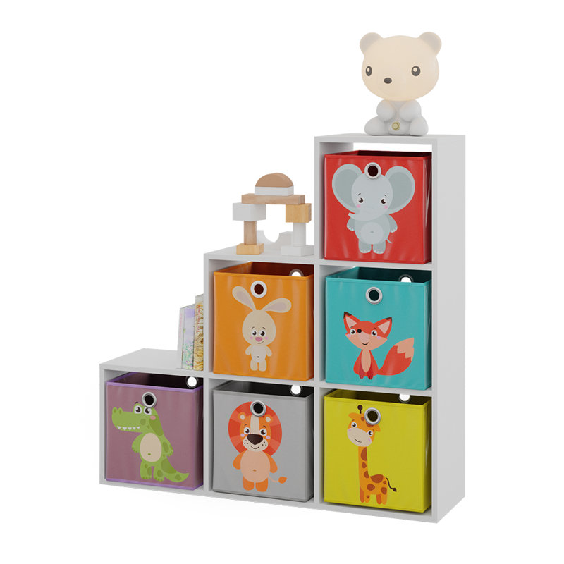 Gillman 106Cm Cube Unit in Grey/Red/Green