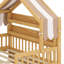 Lit en forme de maison avec rangement intégré pour la tête de lit-1298770194