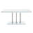 Creston White High Gloss And Chrome Dining Table