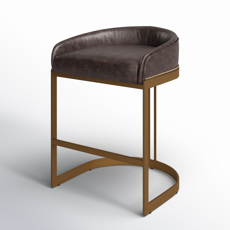 Hollyfield 29" Bar Stool, Black, Counter Stool (24.75" Seat Height)