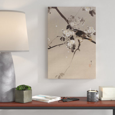 Oriental Japanese Bird by - Wrapped Canvas