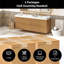Meuble-lavabo mural double vasque de 150,6 cm (59,3 pouces) avec comptoir en SMC, armoire en MDF mélaminé à grain de bois et tiroirs à fermeture douce