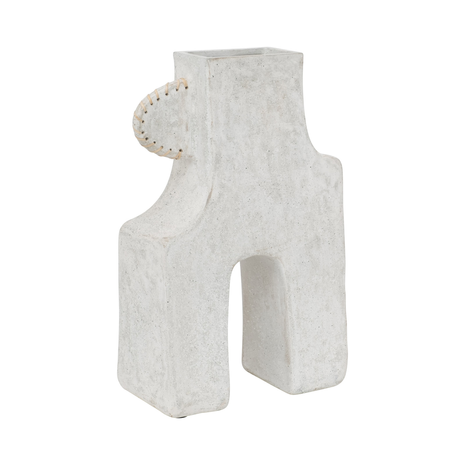 Wisner Table Vase, 19" H x 12" W x 6" D, White