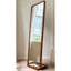 Simple And Retro Wooden Frame Wicker Full-Length Mirror