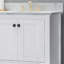 Meuble-lavabo 73 po avec comptoir en marbre et deux lavabos en céramique, 4 portes, 6 tiroirs-127929610