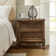 Lundgren Transitional 24'' Tall 2 - Drawer Nightstand with Wood Legs and Charging Station Space