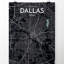 « dallas city map », reproduction d’impression sur affiche en minuit-22632955
