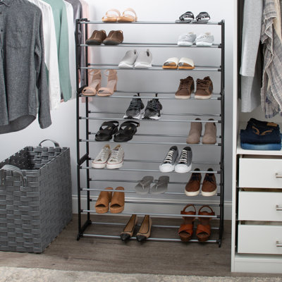 Stackable 50 Pair Shoe Rack