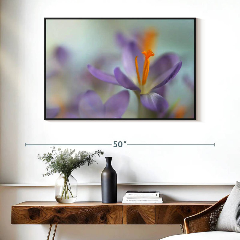 Pastel printanier, Cadre flottant noir, 40 po x 27 po
