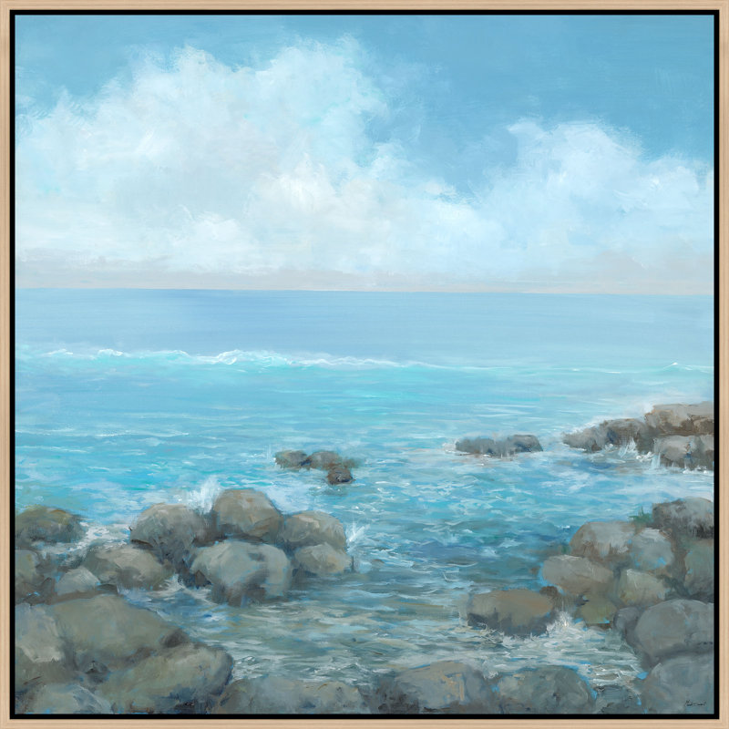 Cerulean Waters Painting by Mark Sargent, Glass Coat