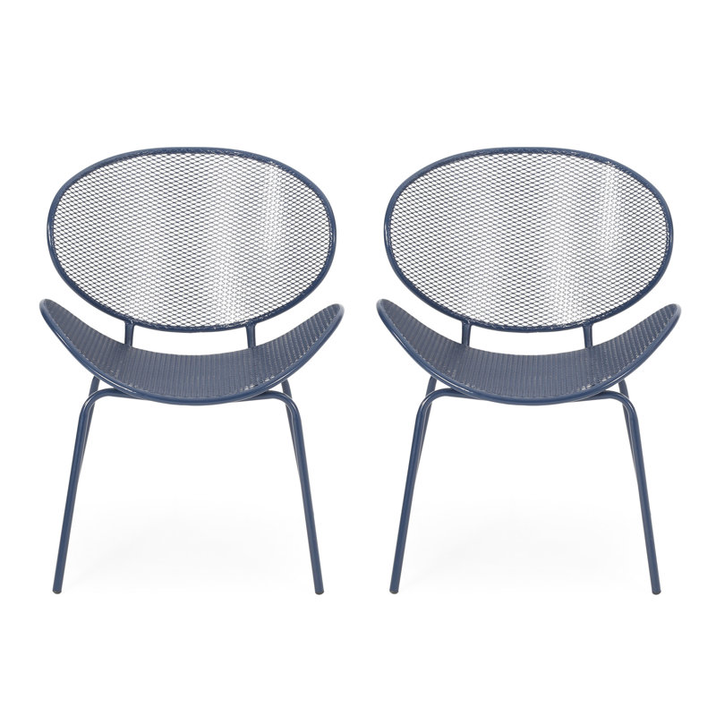 Chair - Navy Iron, 34.81 In. Tall, 24.96 Wide, 25.89 Deep, 22.41 Lb Mass Iron For Comfort, 34 H, 24.8 W, 25.5 D, Heavy