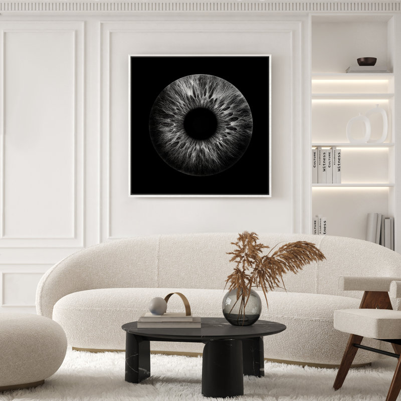 Art mural encadré abstrait rétro antique classique pour chambre à coucher, H 16 po x l 16 po, Blanc