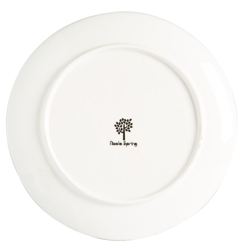 Nicola Spring - Patchwork Christmas Dinner Plates - 24.5cm - White