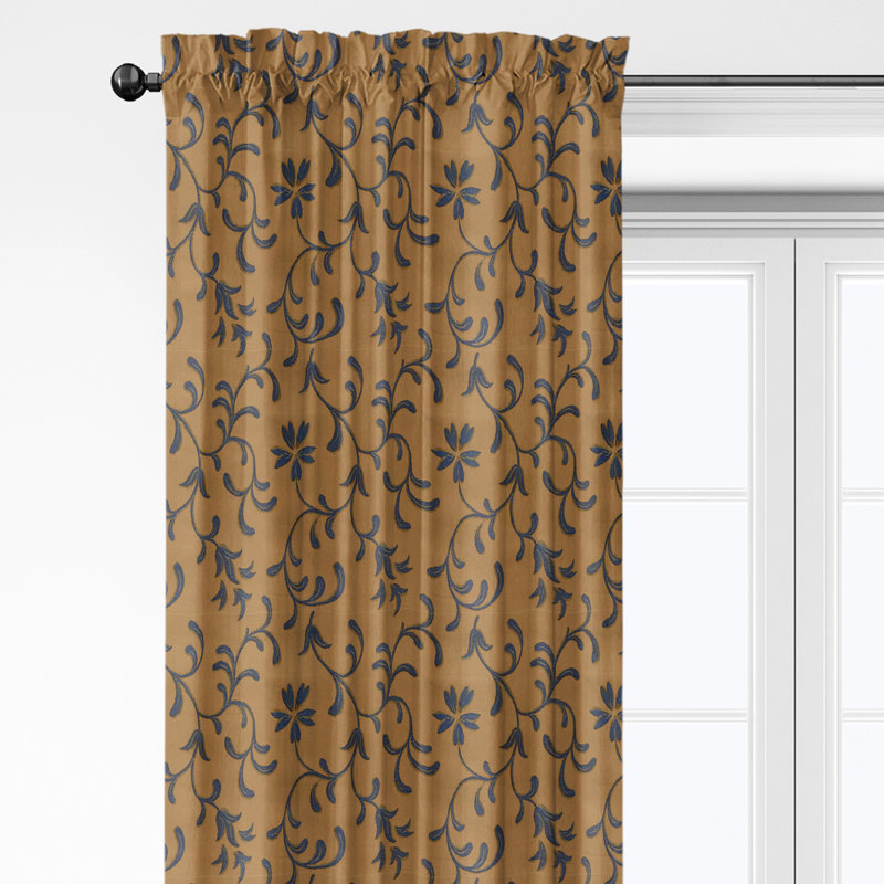Paire de draperies Breccan, L 50 po x L 132 po, Marine