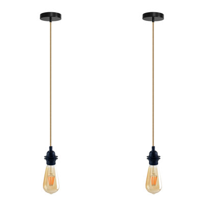Blatteis 2 - Light Black Single Pendant