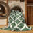 Machine Washable Trellis Green Area Rug