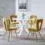 Ensemble de 4 chaises de salle à manger rembourrées, chaises de cuisine et chaises d'appoint-649077580