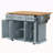 54Inch Large Kitchen Island With Rubber Wood Drop Leaf, Embossed Texture Rolling Kitchen Cart On 4 Wheels With 4 Doors And 3 Drawers, Kitchen Island With Storage For Kitchen, Dining Room-1923272048