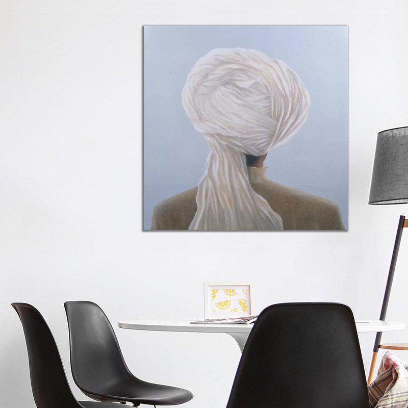 White Turban 1 Piece Wrapped Canvas Painting, 93.98 cm H x 93.98 cm W x 1.91 cm D
