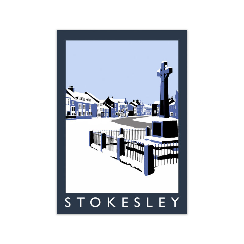 Stokesley In Snow by Richard O'Neill - Print, 841 cm H x 594 cm W