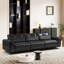 Canapé noir en cuir véritable multifonctionnel noir-1206988740