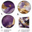 Mauve et or liquide Magic III - reproduction abstraite sur métal-2138439975