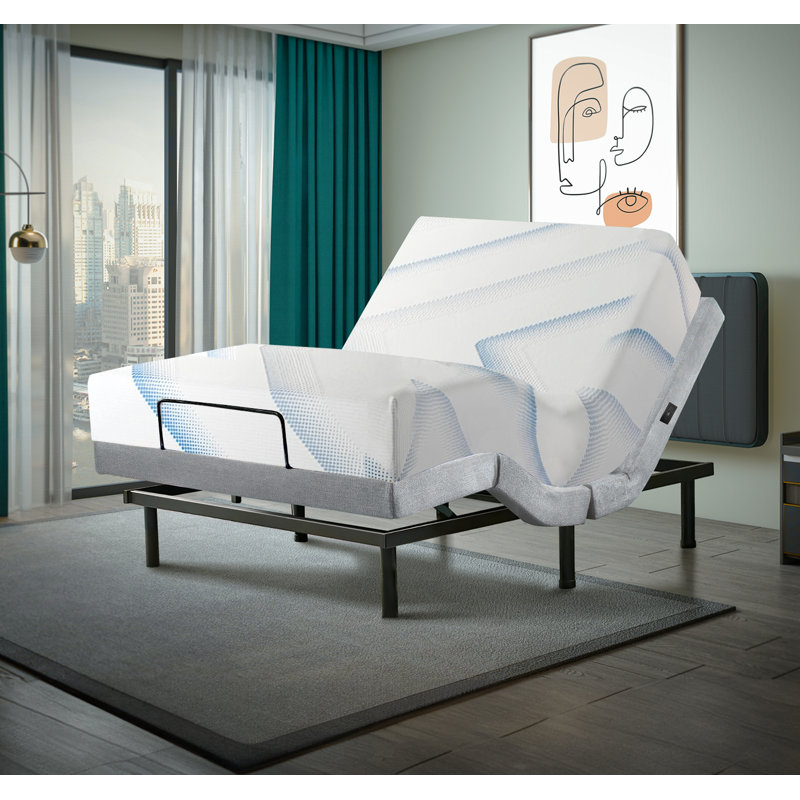 Bultfontein Massaging Adjustable Bed with Wireless Remote 12" Mattress Included, King