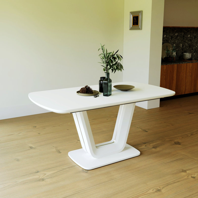 Table de cuisine, table de salle à manger extensible avec pieds en forme de U pour la maison